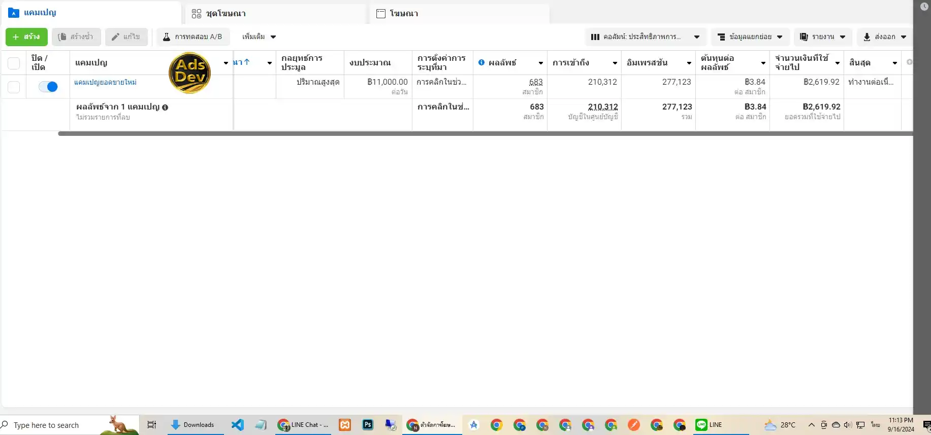 ผลงาน Facebook Ads: h0102