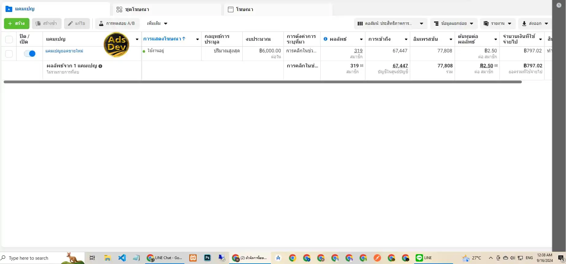 ผลงาน Facebook Ads: h0113