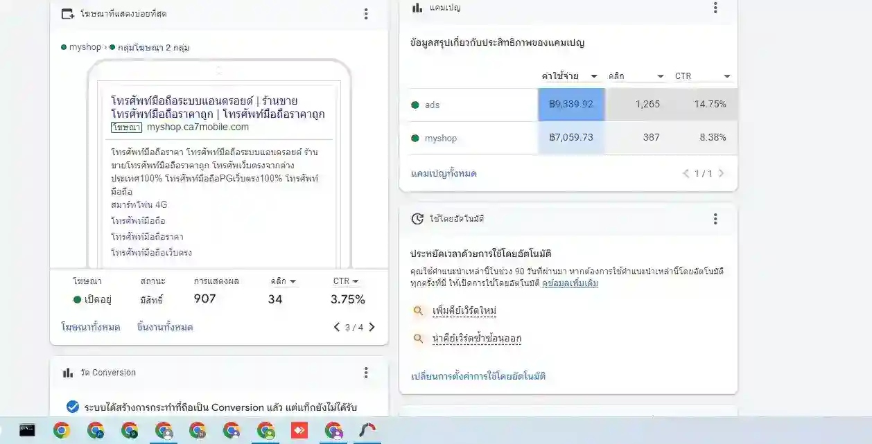 ผลงาน Google Ads: 8